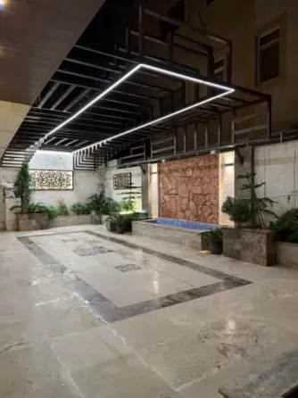 شقة ارضية للبيع///ضاحية قدسيا بالقرب من مدرسة التألق دمشق